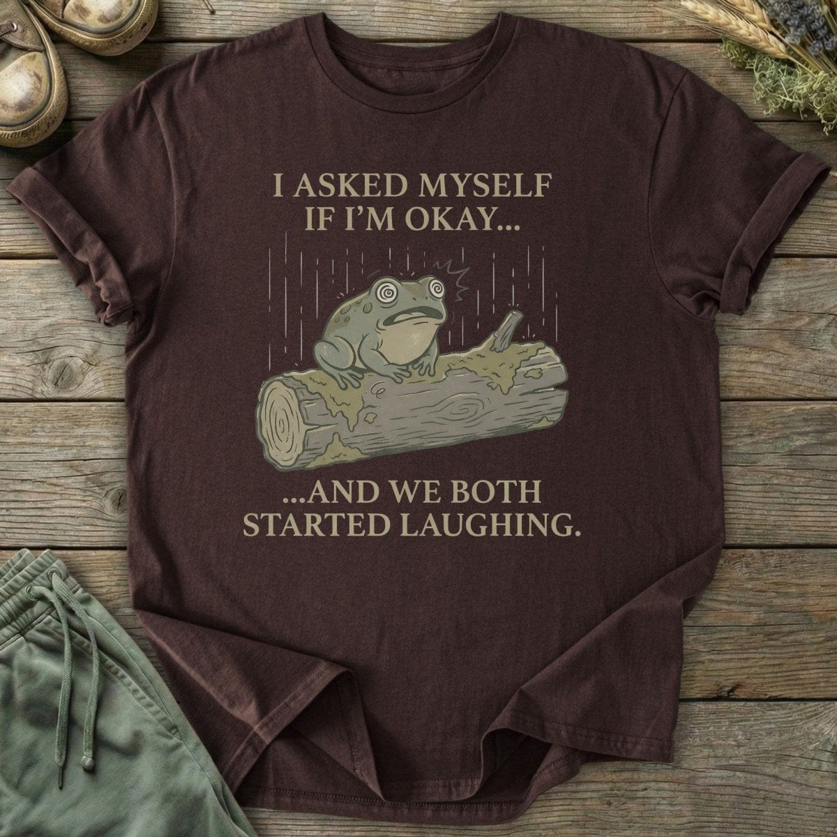 Printify T-Shirt Frog In Rain T-Shirt