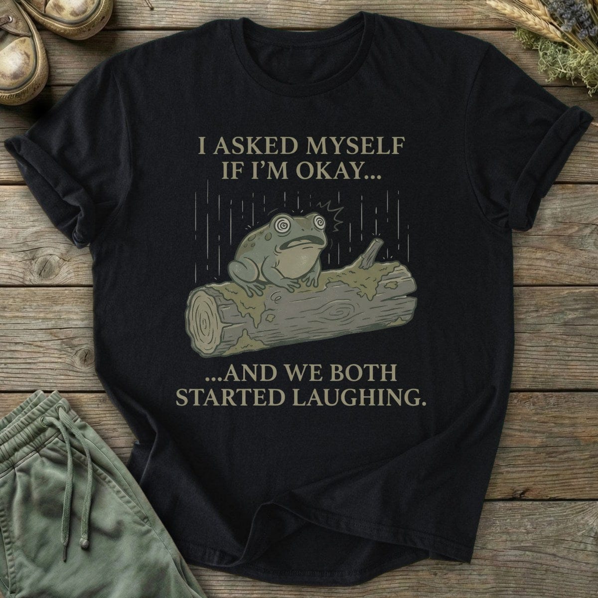 Printify T-Shirt Frog In Rain T-Shirt