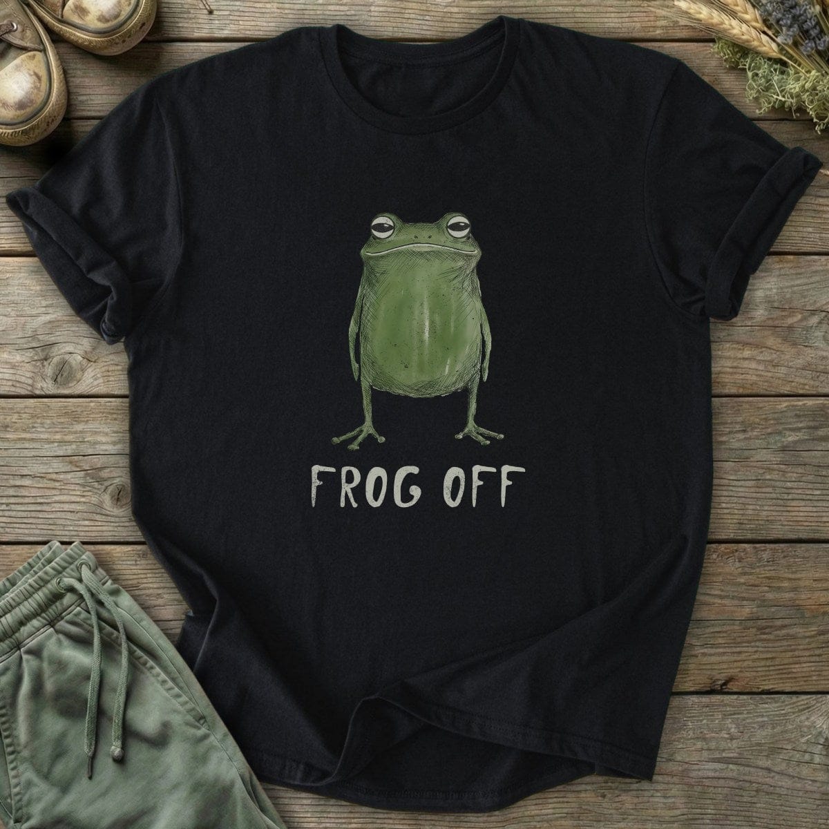 Printify T-Shirt Frog Off T-Shirt