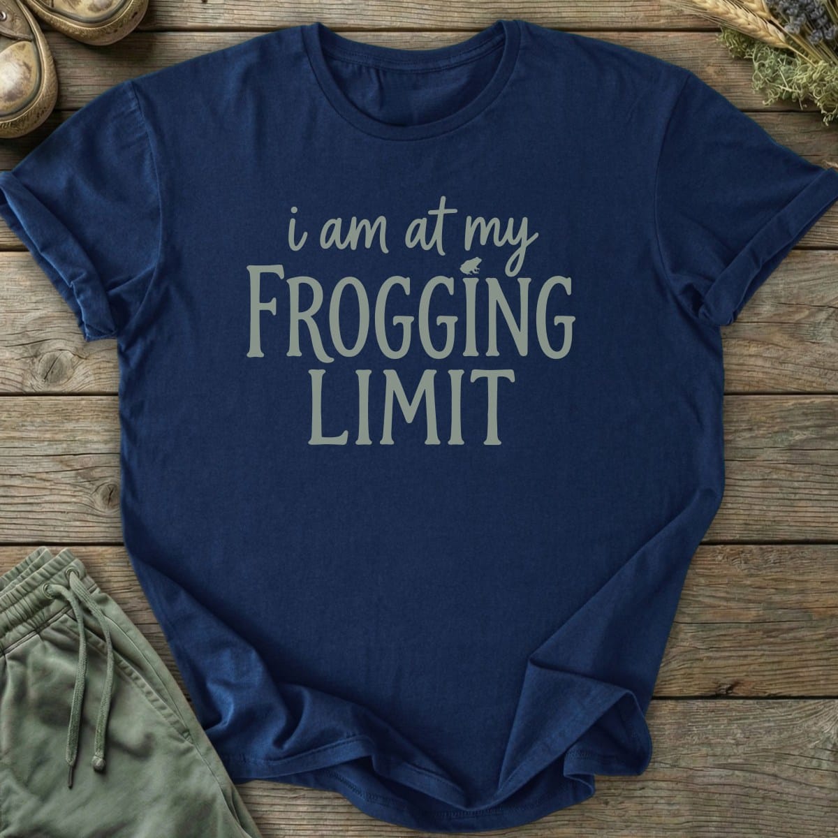 Printify T-Shirt Frogging Limit Text T-Shirt