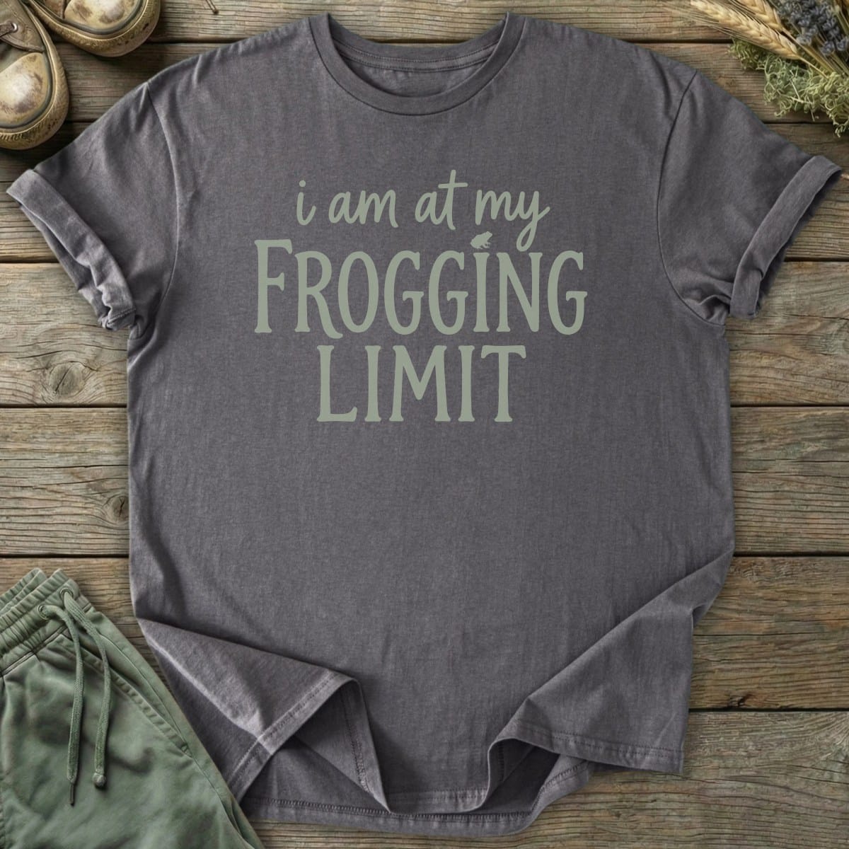 Printify T-Shirt Frogging Limit Text T-Shirt