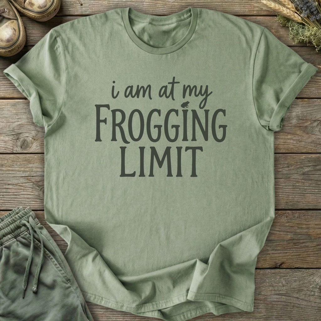 Printify T-Shirt Frogging Limit Text T-Shirt