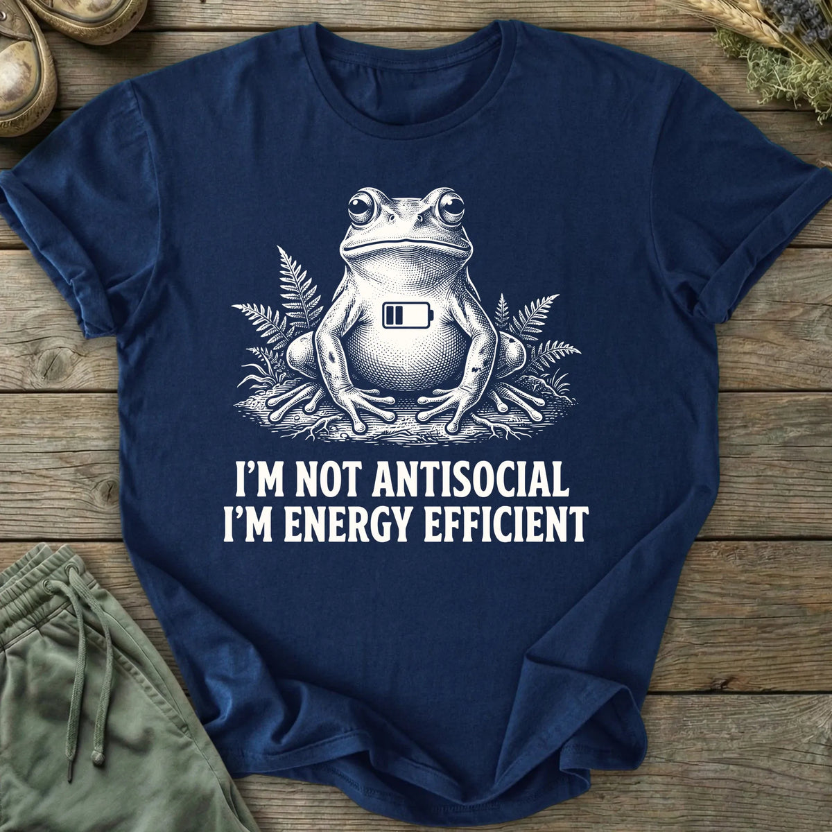 Printify T-Shirt Funny Energy Efficient T-Shirt