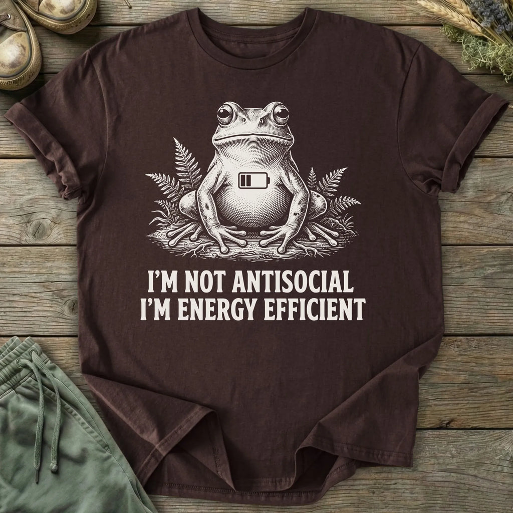 Printify T-Shirt Funny Energy Efficient T-Shirt