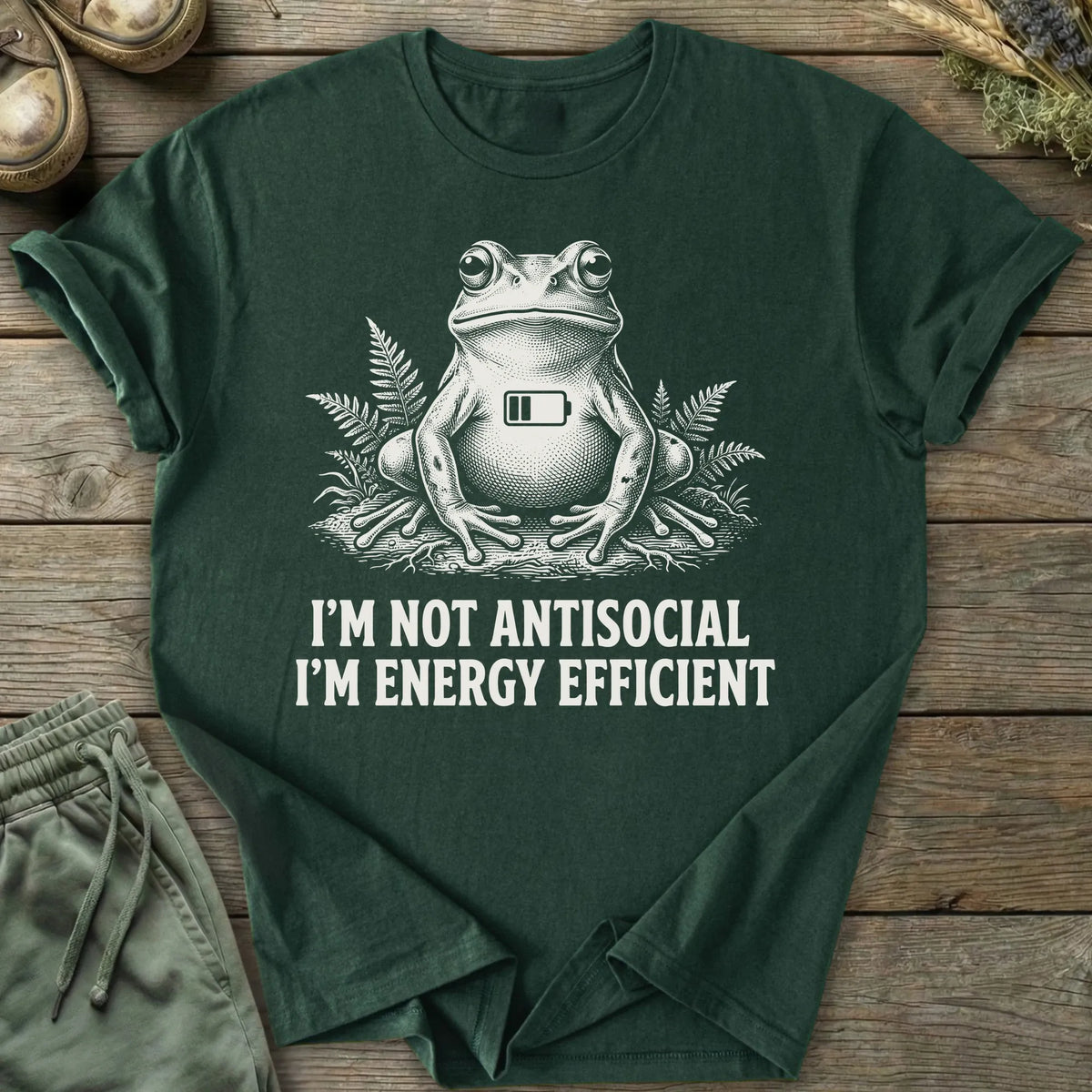 Printify T-Shirt Funny Energy Efficient T-Shirt