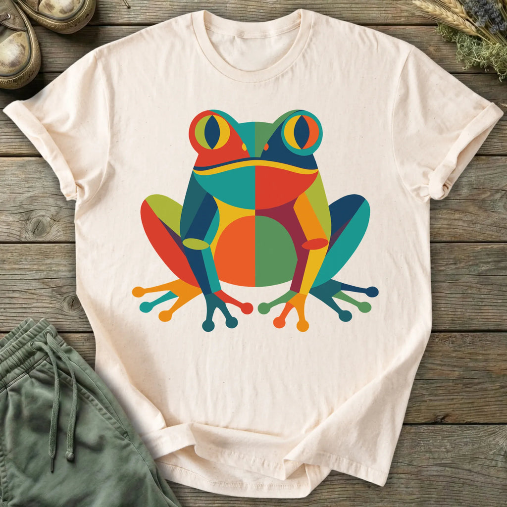 Printify T-Shirt Geometric Pop Art Frog T-Shirt