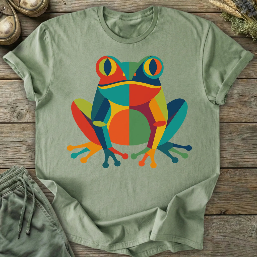 Printify T-Shirt Geometric Pop Art Frog T-Shirt
