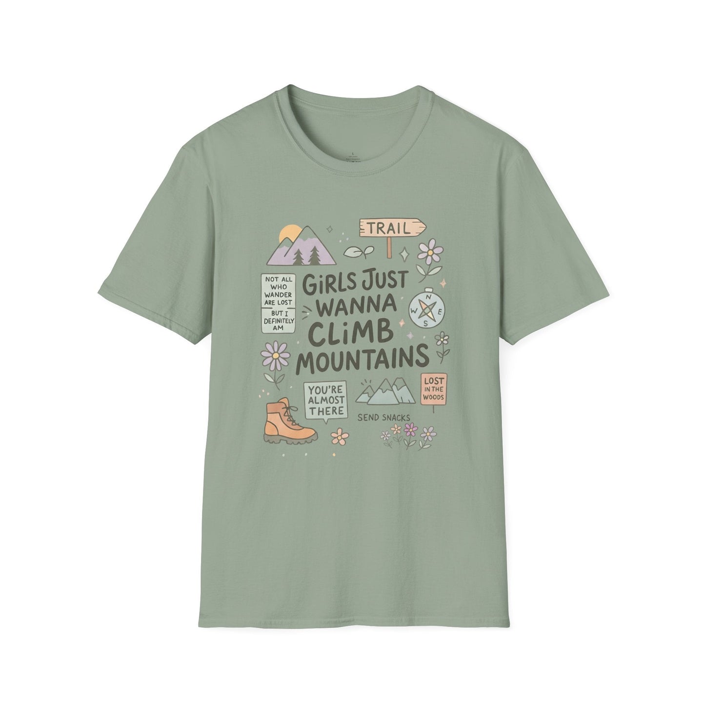 Printify T-Shirt Girls Climb Doodle T-Shirt
