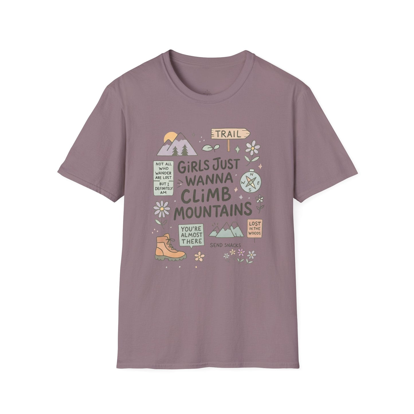 Printify T-Shirt Girls Climb Doodle T-Shirt