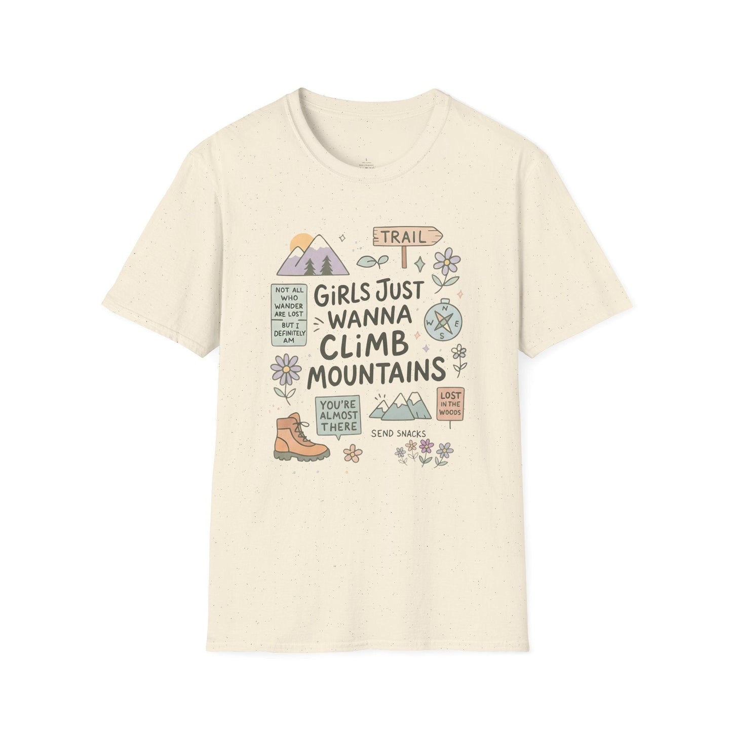 Printify T-Shirt Girls Climb Doodle T-Shirt
