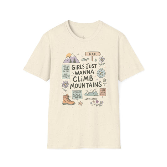 Printify T-Shirt Girls Climb Doodle T-Shirt