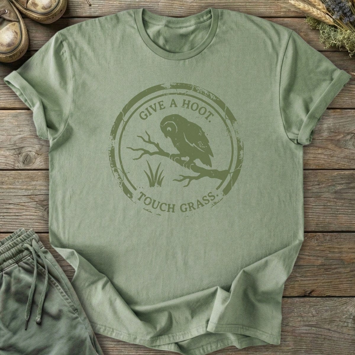 Printify T-Shirt Give A Hoot T-Shirt