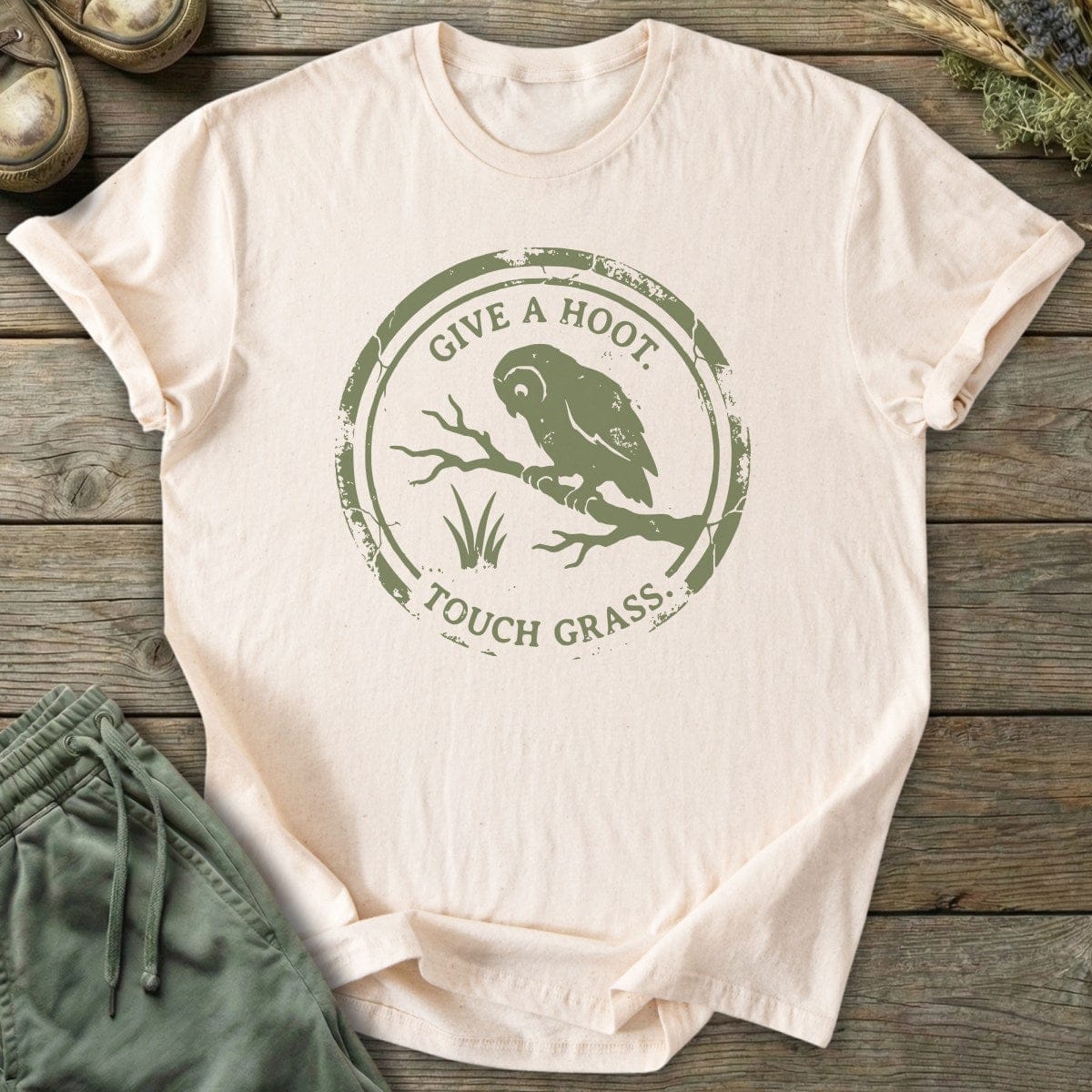 Printify T-Shirt Give A Hoot T-Shirt