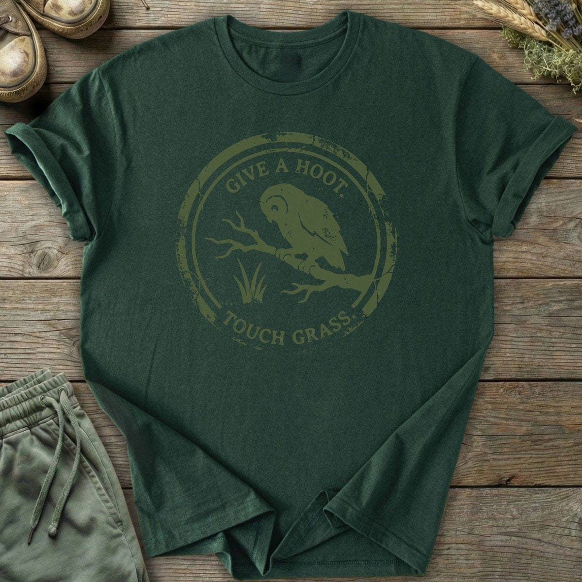 Printify T-Shirt Give A Hoot T-Shirt