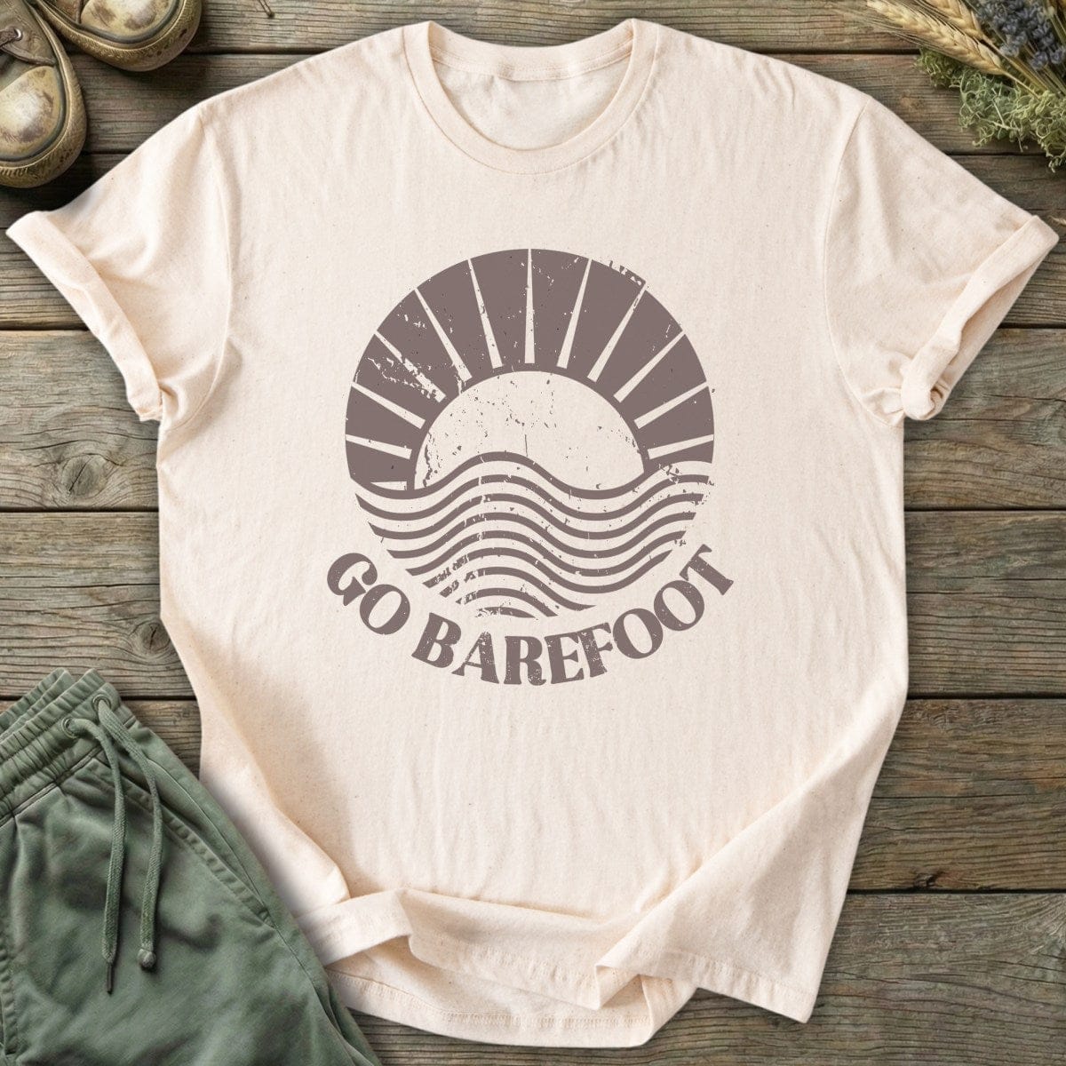 Printify T-Shirt Go Barefoot T-Shirt