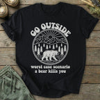 Printify T-Shirt Go Outside Bear T-Shirt