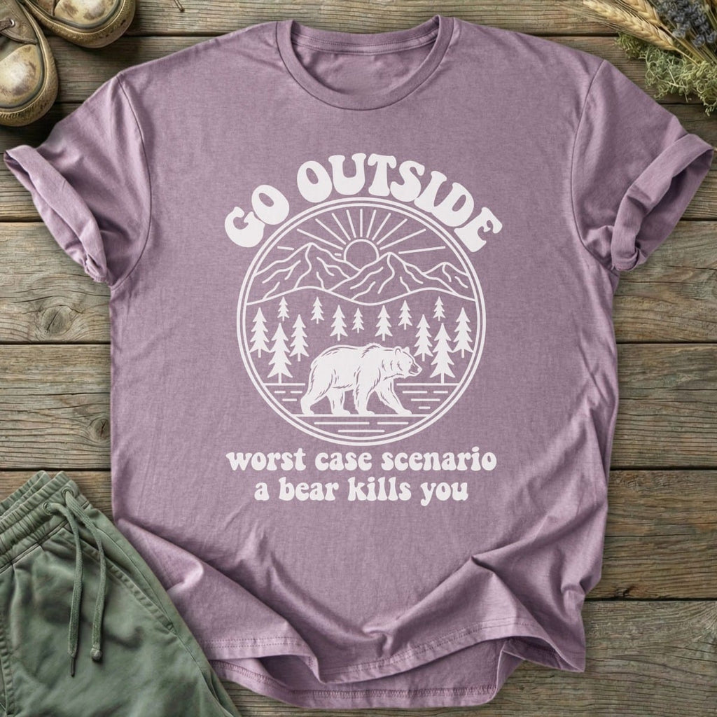 Printify T-Shirt Go Outside Bear T-Shirt