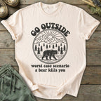 Printify T-Shirt Go Outside Bear T-Shirt