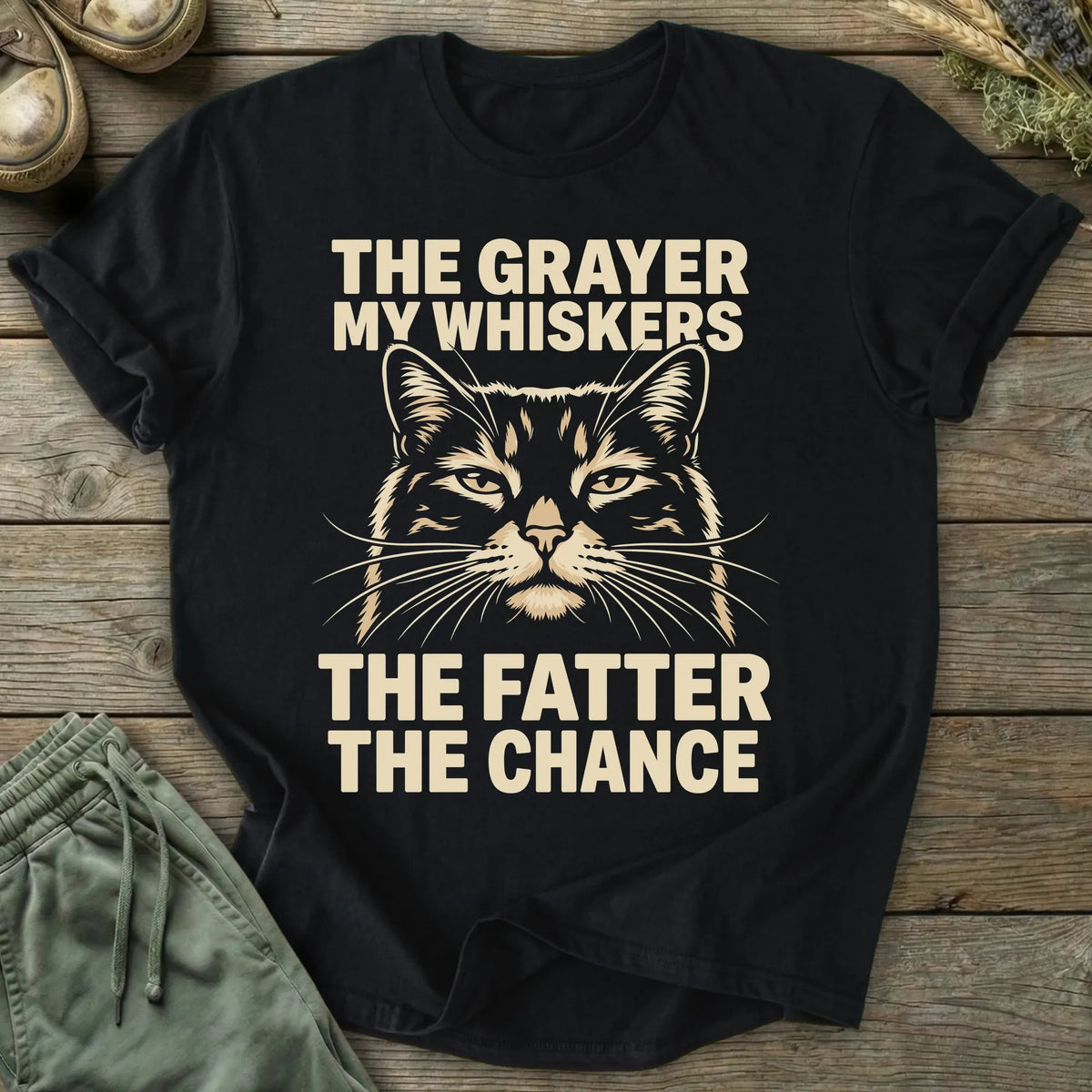 Printify T-Shirt Grayer My Whiskers T-Shirt