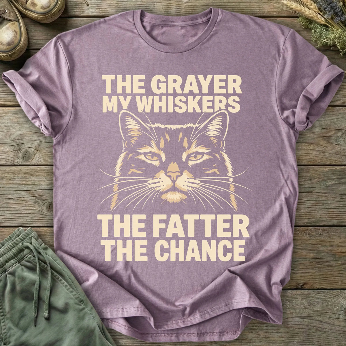 Printify T-Shirt Grayer My Whiskers T-Shirt