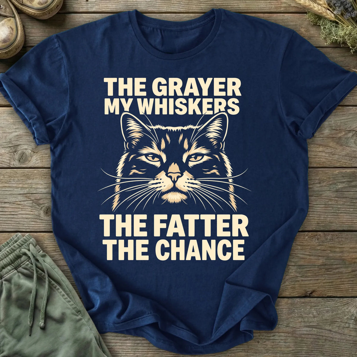 Printify T-Shirt Grayer My Whiskers T-Shirt