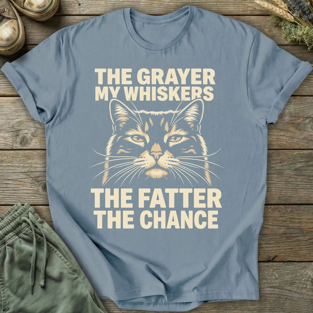 Printify T-Shirt Grayer My Whiskers T-Shirt