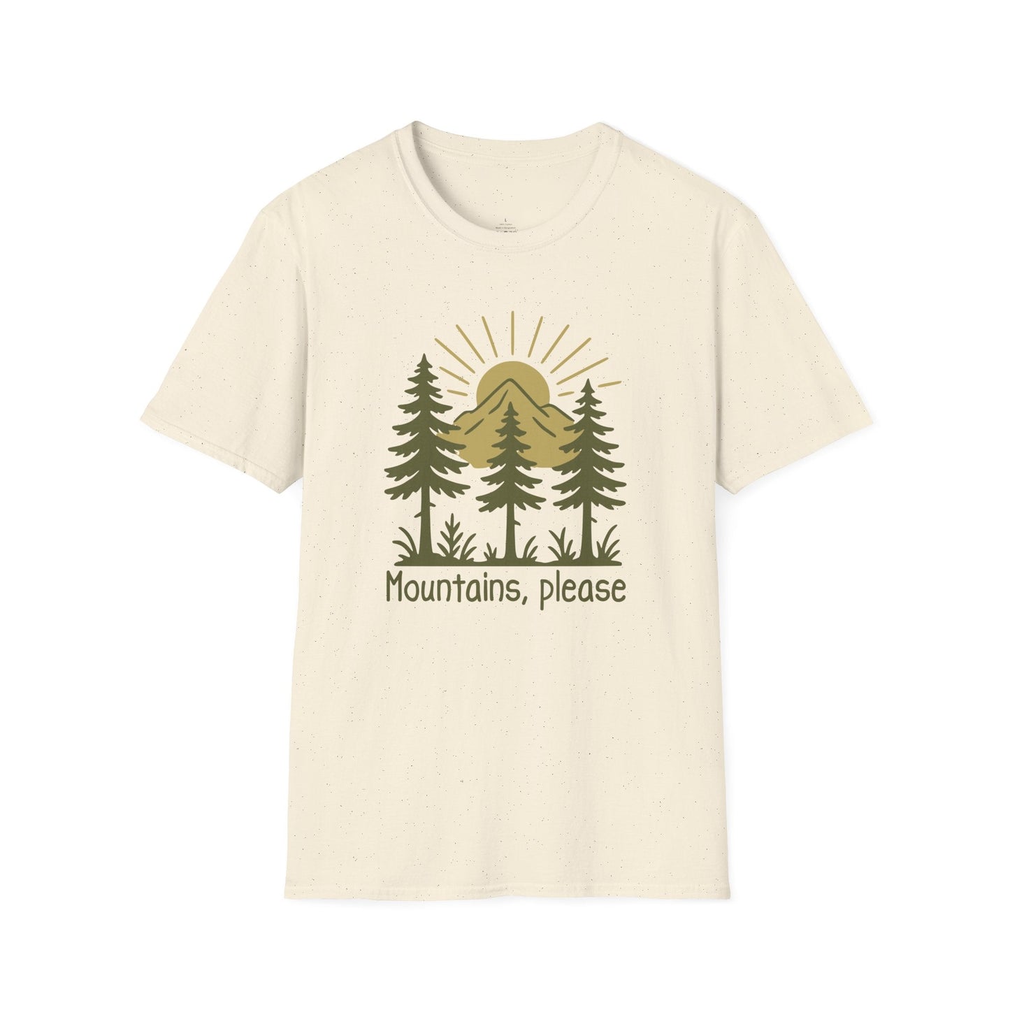 Printify T-Shirt Green Mountains Please T-Shirt