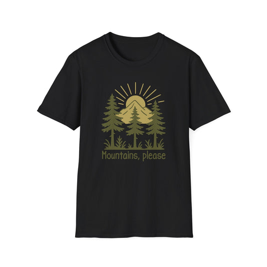 Printify T-Shirt Green Mountains Please T-Shirt