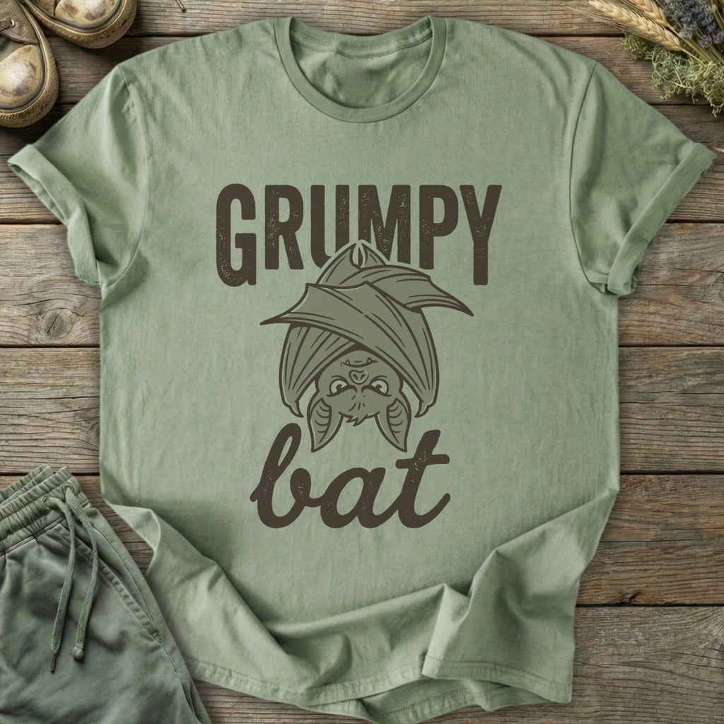 Printify T-Shirt Grumpy Bat T-Shirt