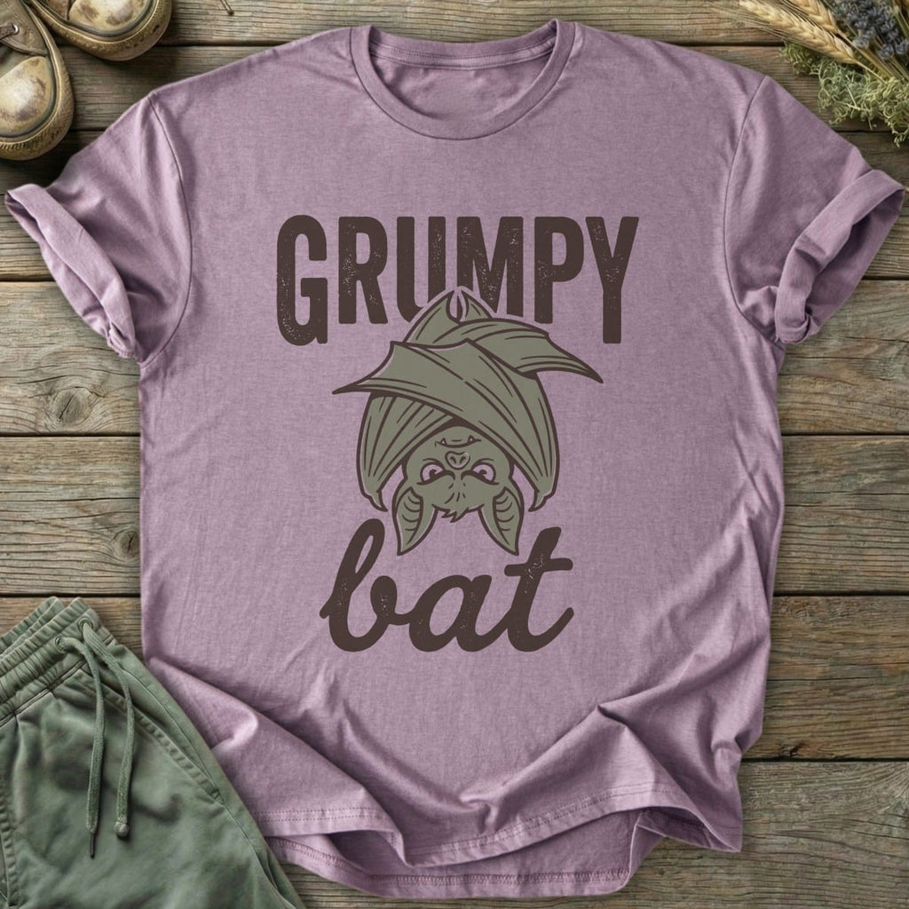 Printify T-Shirt Grumpy Bat T-Shirt