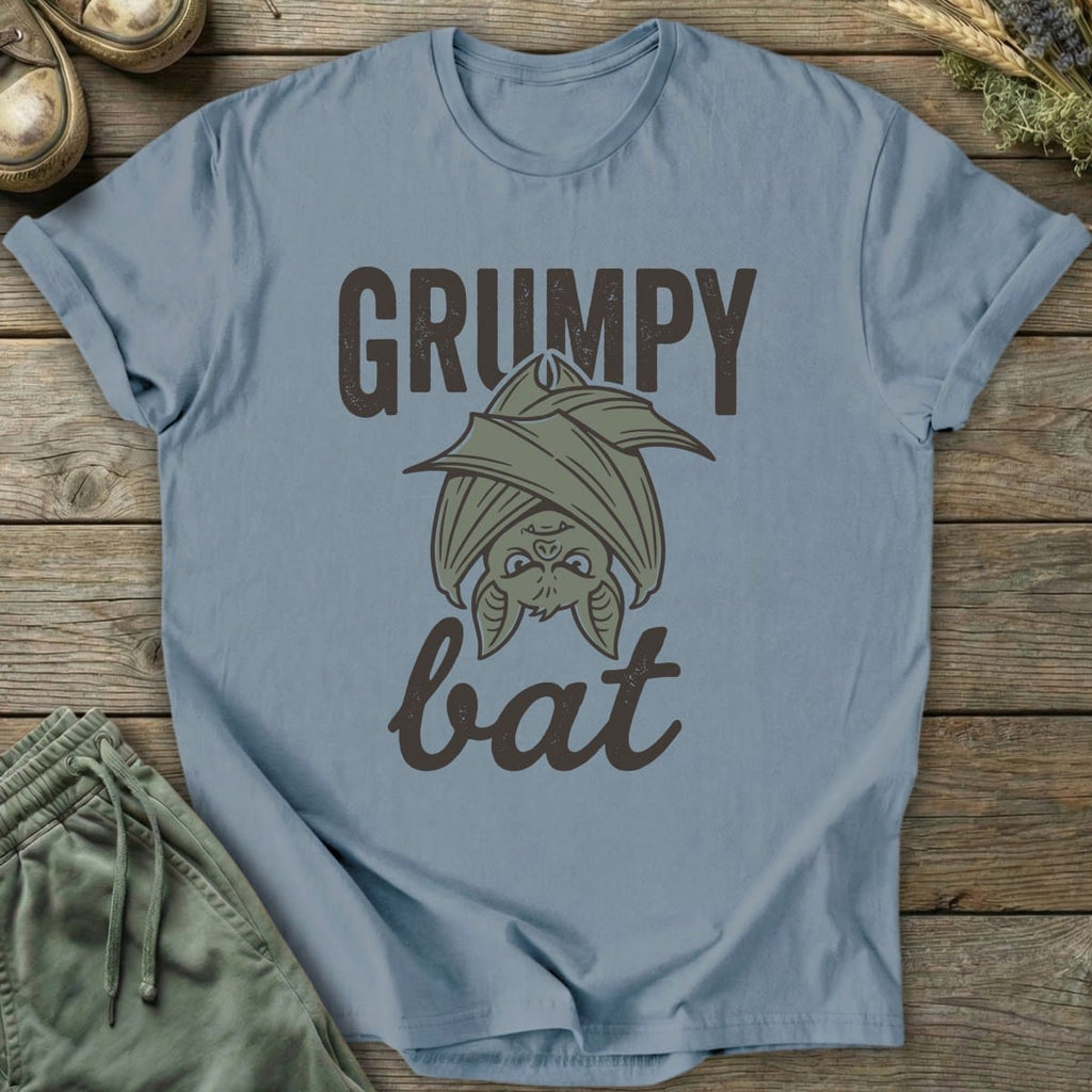 Printify T-Shirt Grumpy Bat T-Shirt