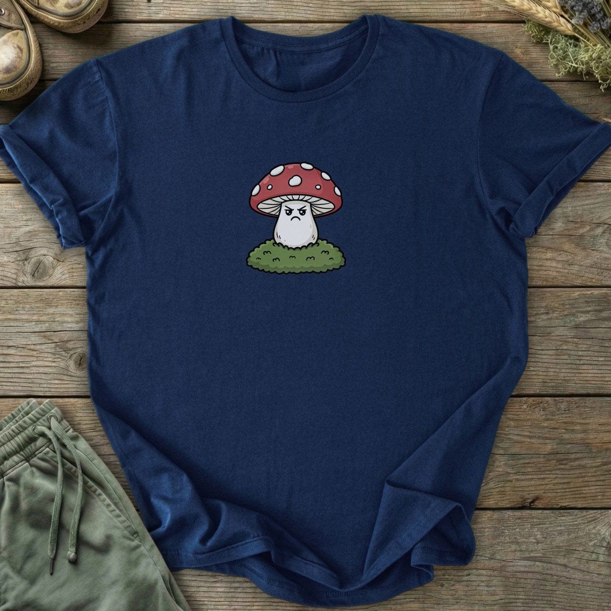 Printify T-Shirt Grumpy Mushroom T-Shirt