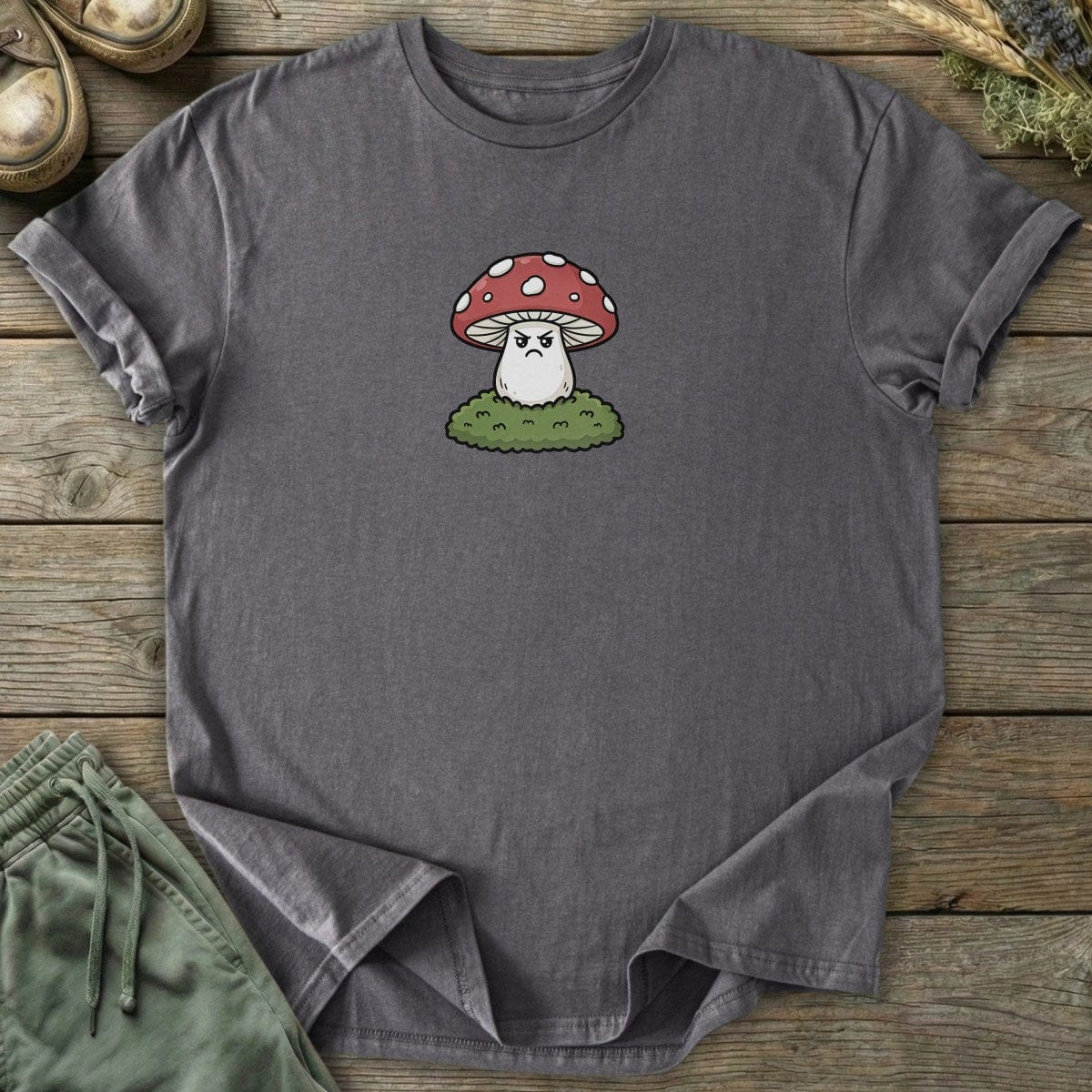 Printify T-Shirt Grumpy Mushroom T-Shirt