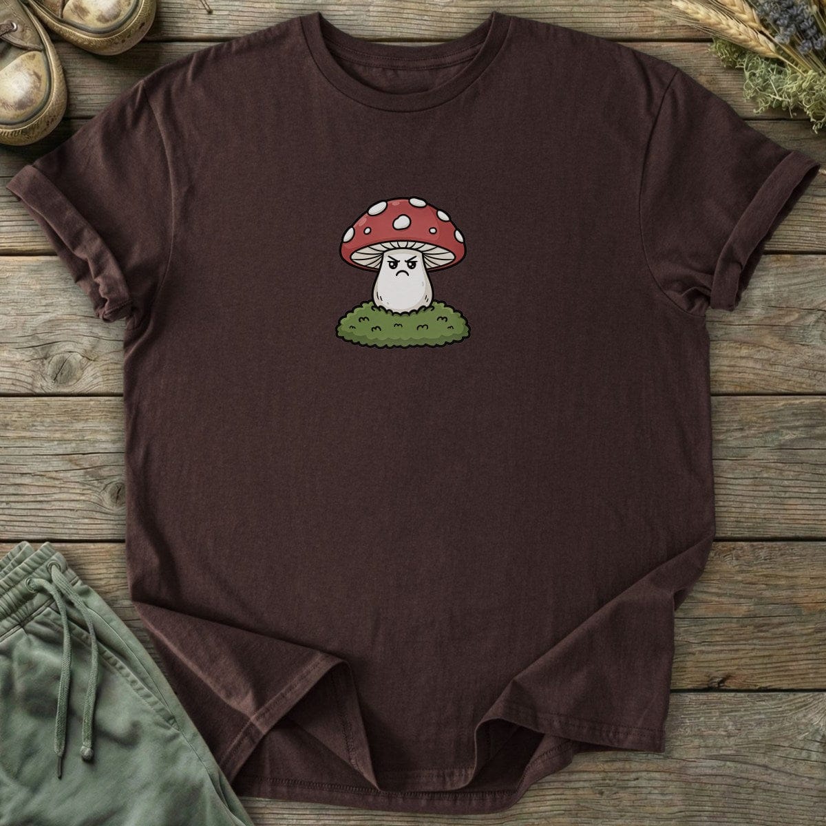 Printify T-Shirt Grumpy Mushroom T-Shirt