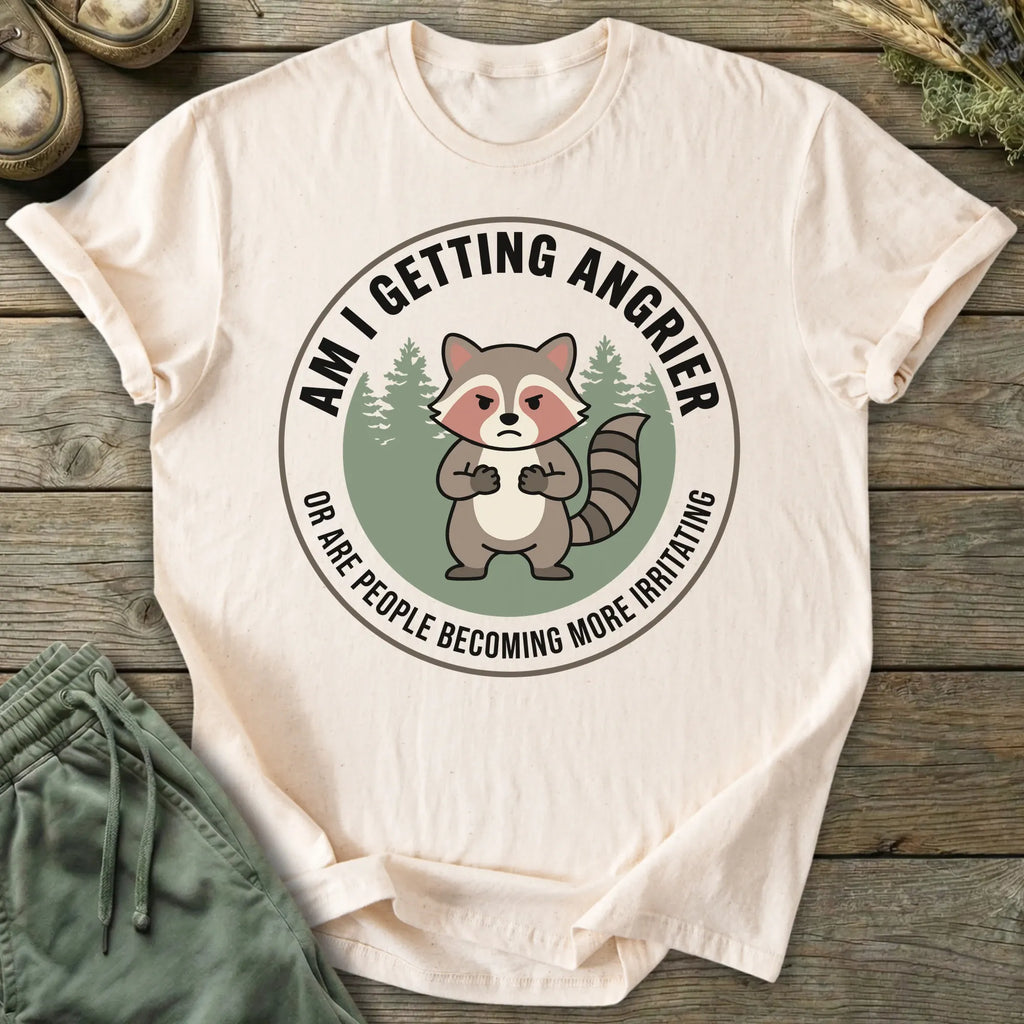 Printify T-Shirt Grumpy Raccoon T-Shirt
