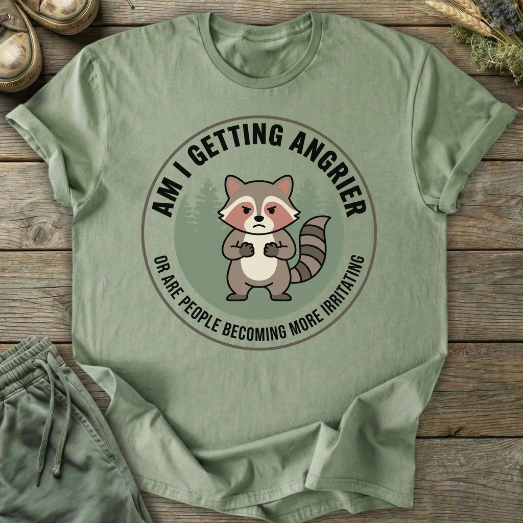 Printify T-Shirt Grumpy Raccoon T-Shirt