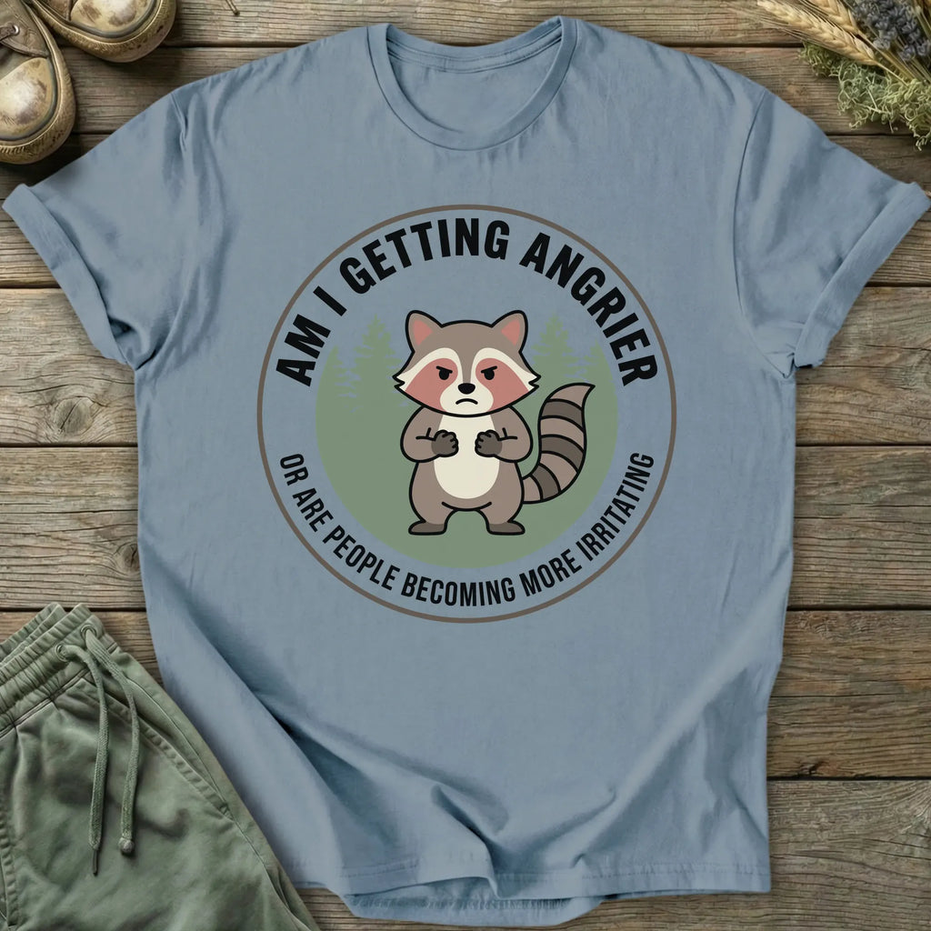 Printify T-Shirt Grumpy Raccoon T-Shirt