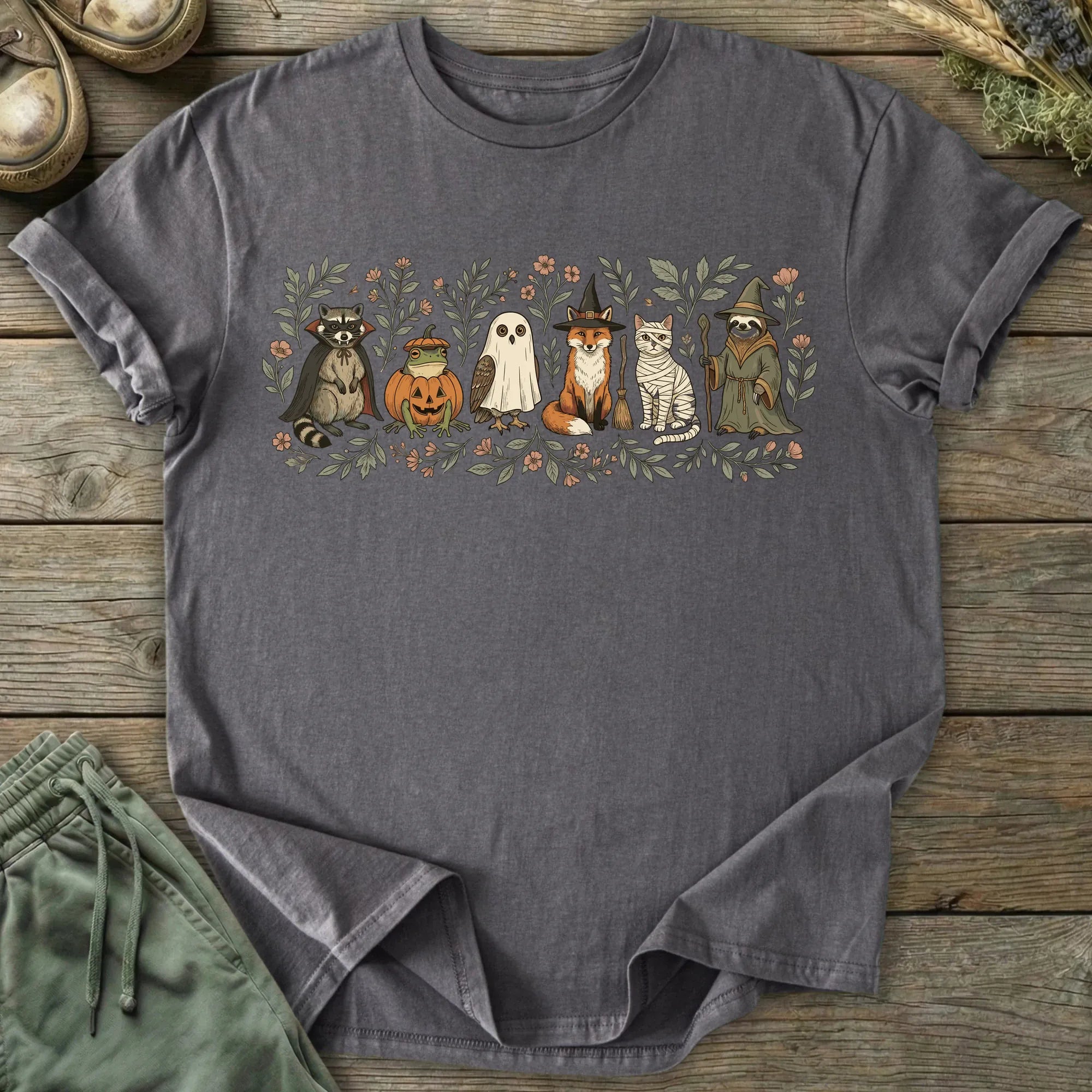 Printify T-Shirt Halloween Animal Friends T-Shirt