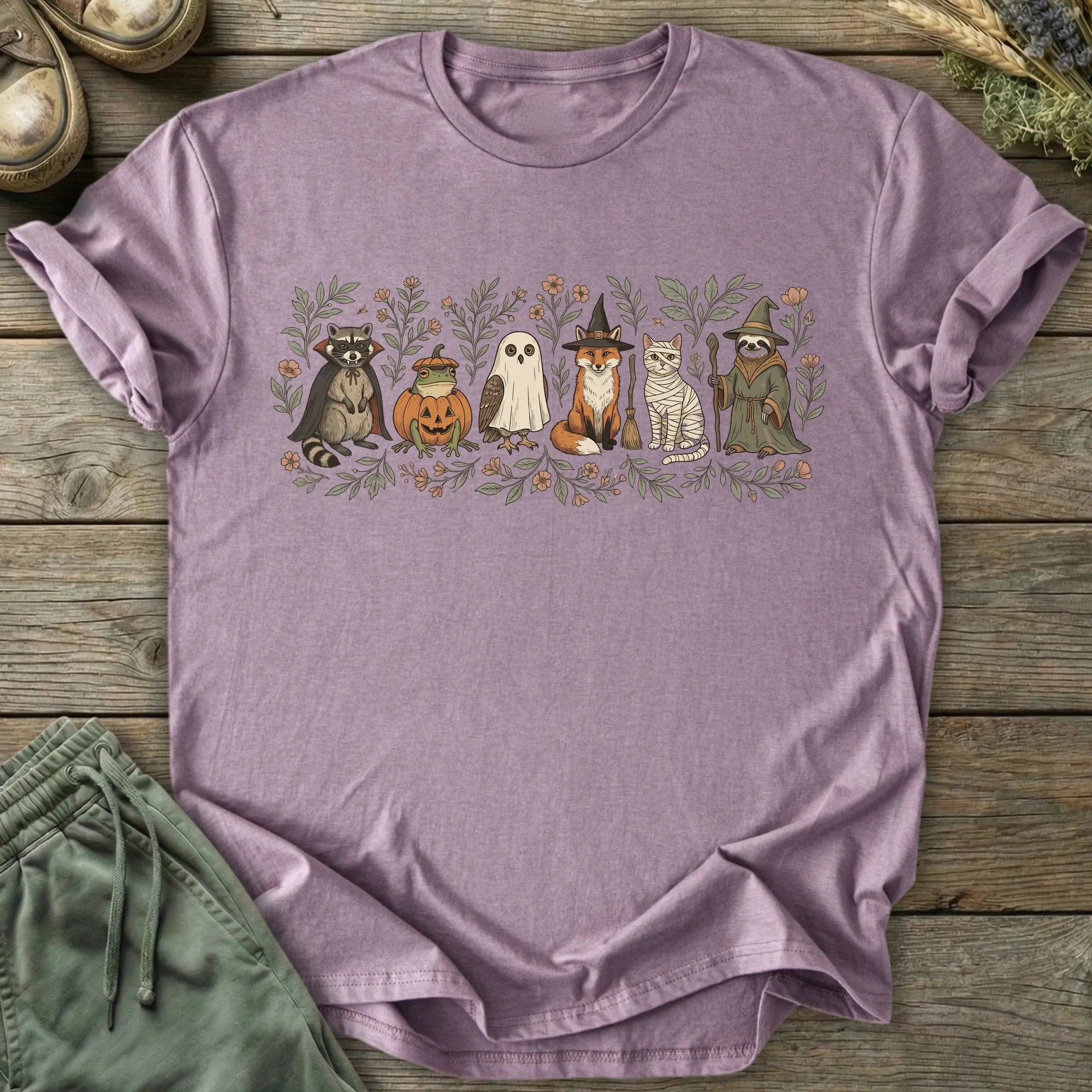 Printify T-Shirt Halloween Animal Friends T-Shirt