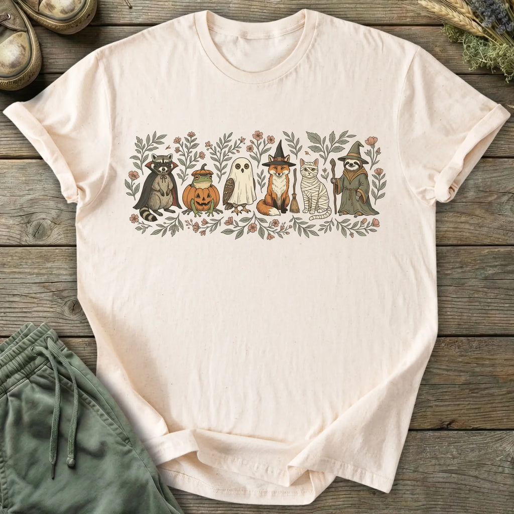 Printify T-Shirt Halloween Animal Friends T-Shirt