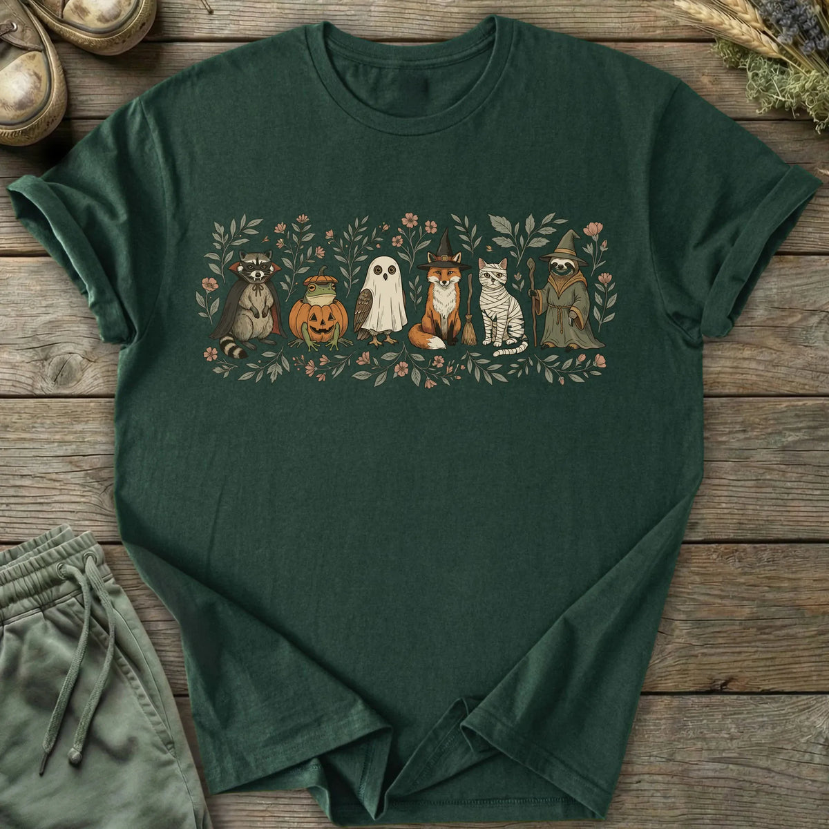 Printify T-Shirt Halloween Animal Friends T-Shirt