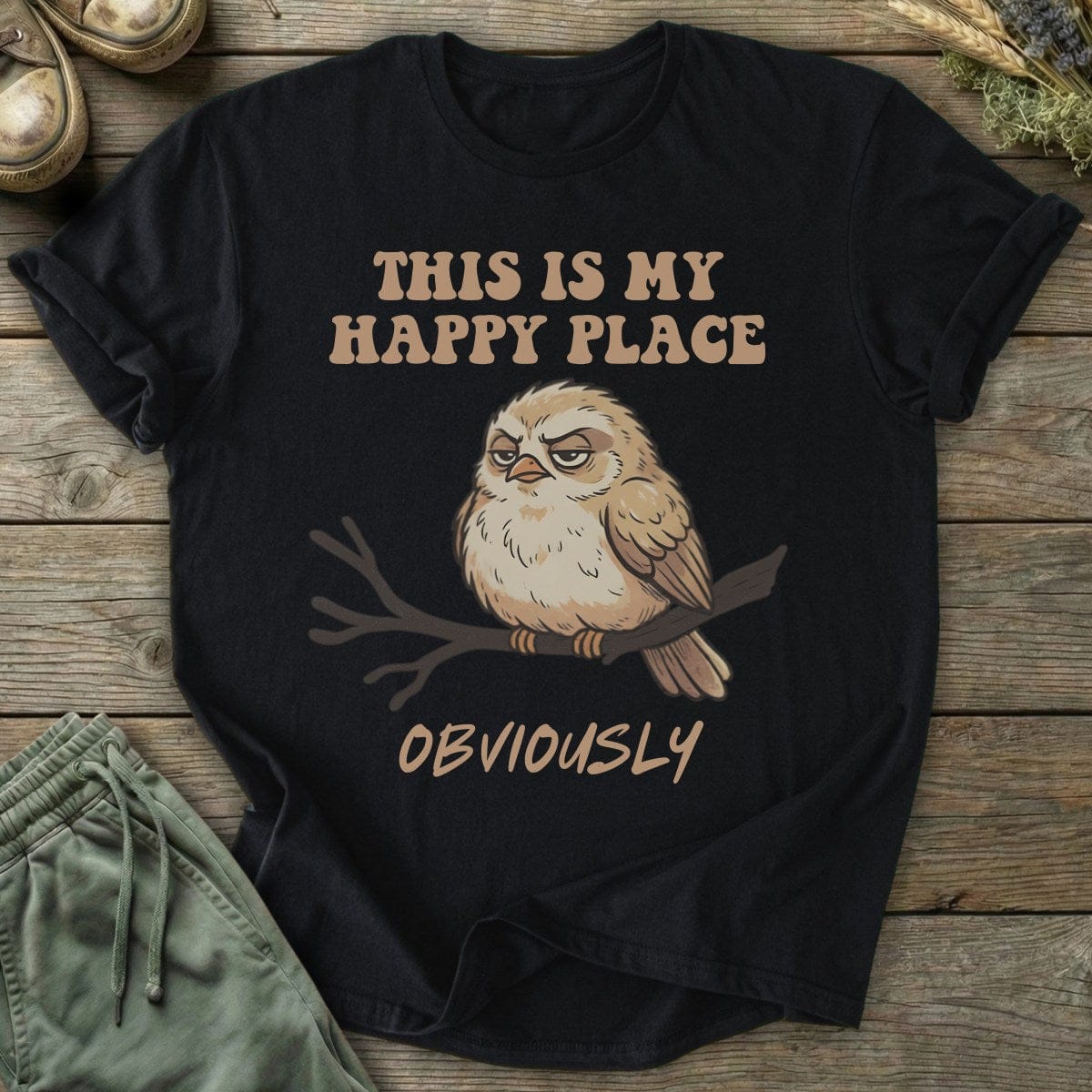 Printify T-Shirt Happy Place T-Shirt