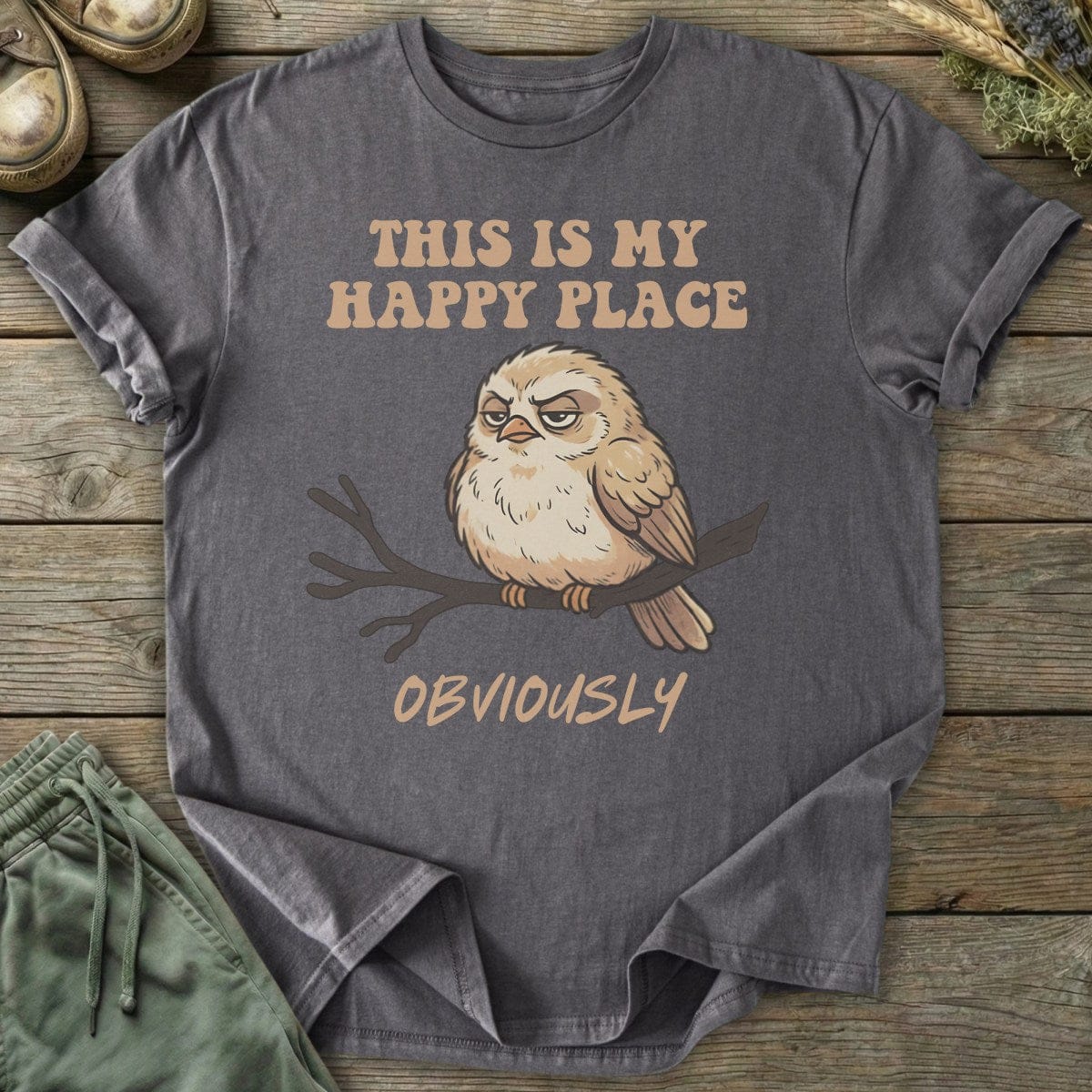 Printify T-Shirt Happy Place T-Shirt