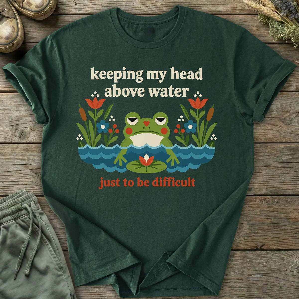 Printify T-Shirt Head Above Water T-Shirt