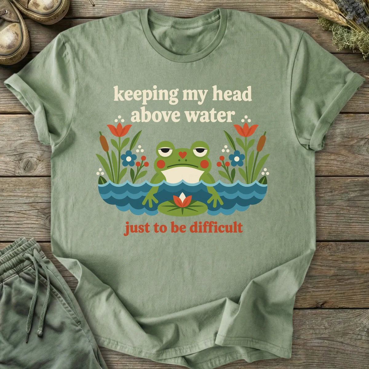 Printify T-Shirt Head Above Water T-Shirt