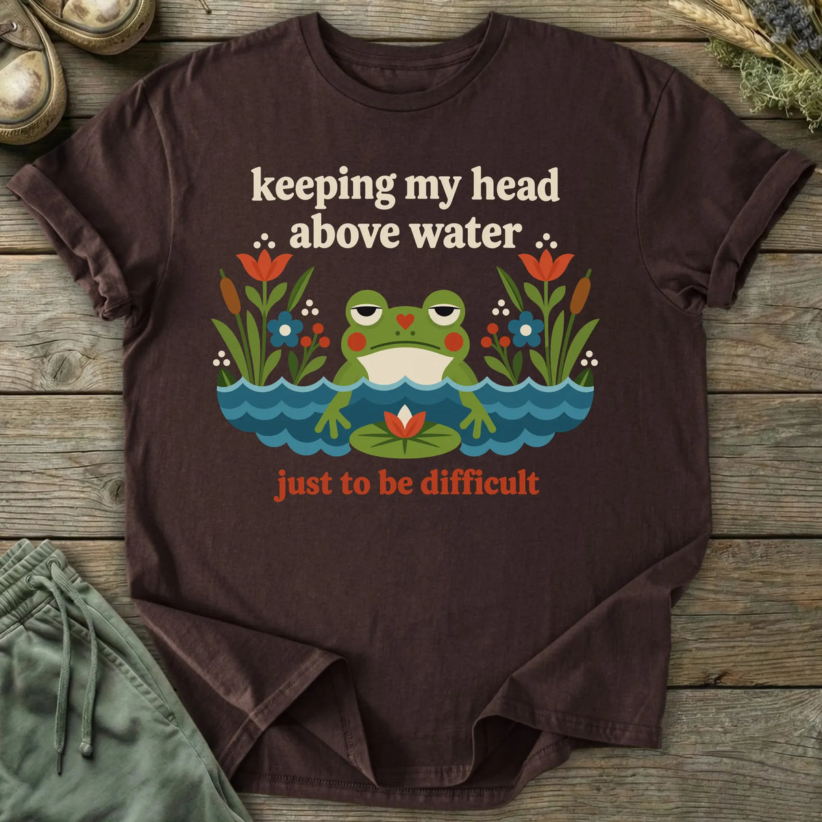 Printify T-Shirt Head Above Water T-Shirt