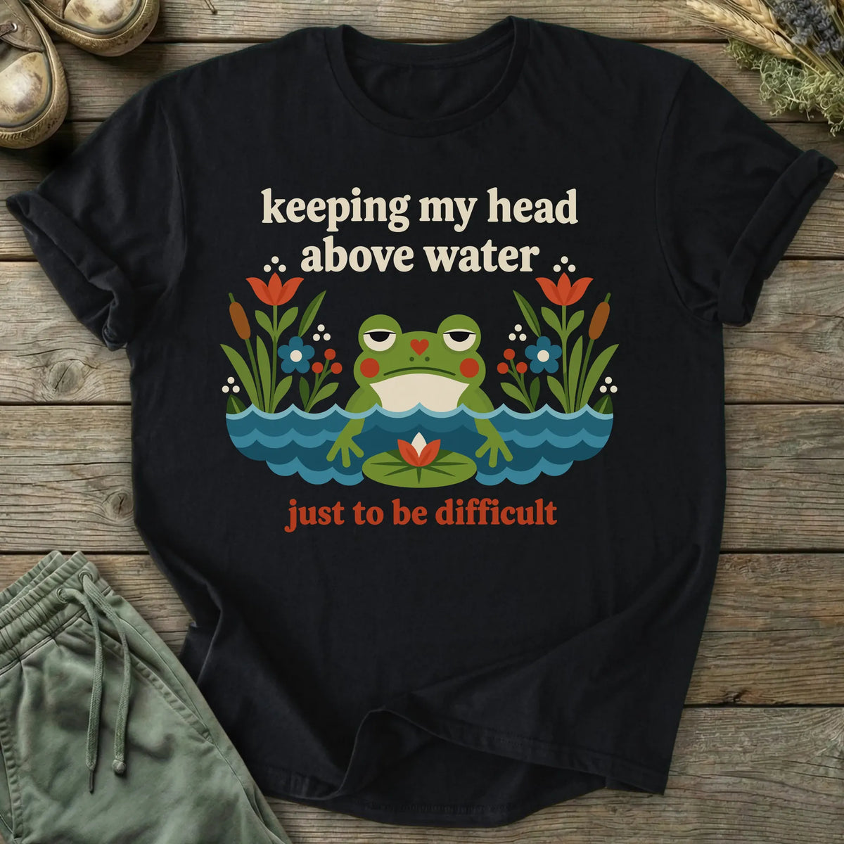 Printify T-Shirt Head Above Water T-Shirt