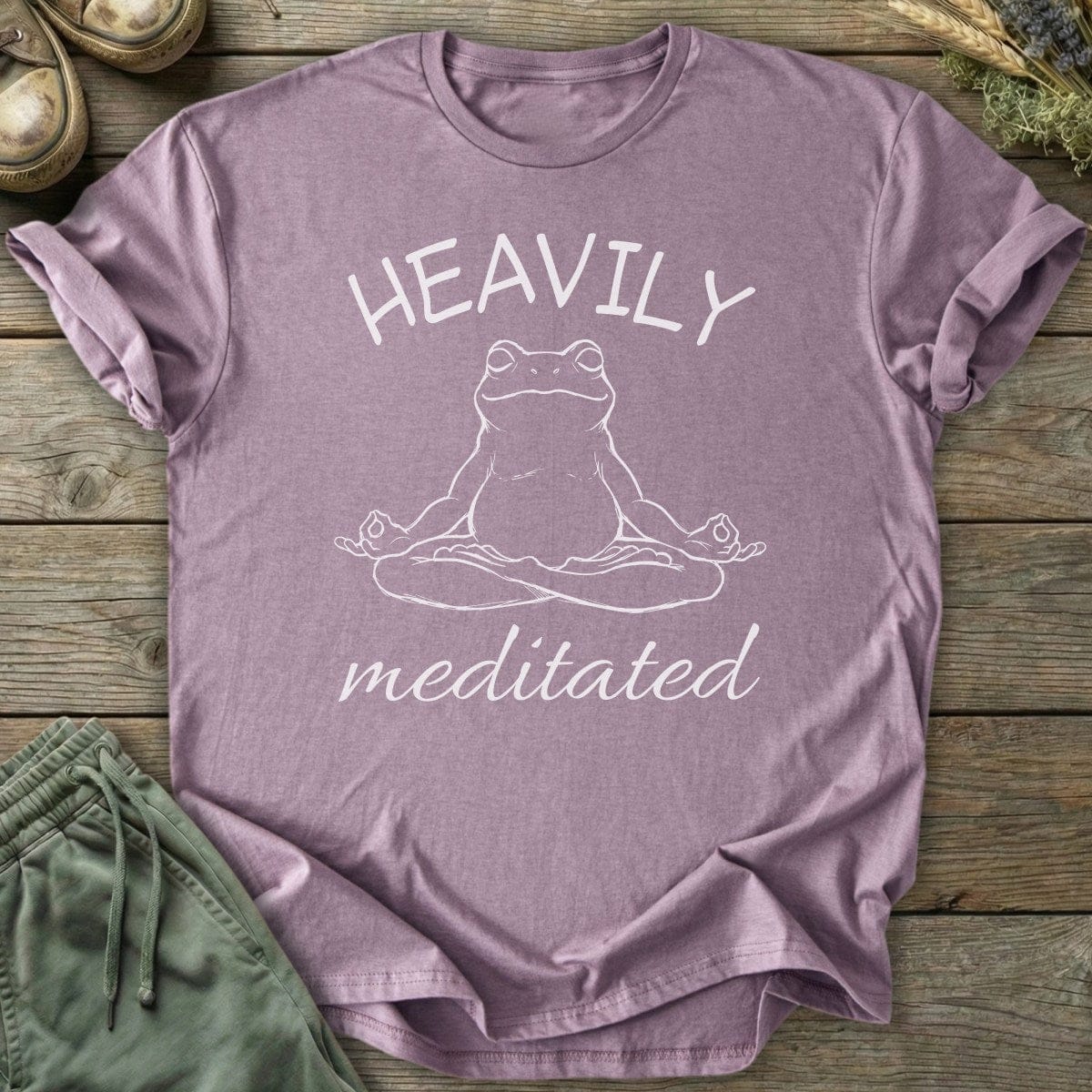 Printify T-Shirt Heavily Meditated T-Shirt