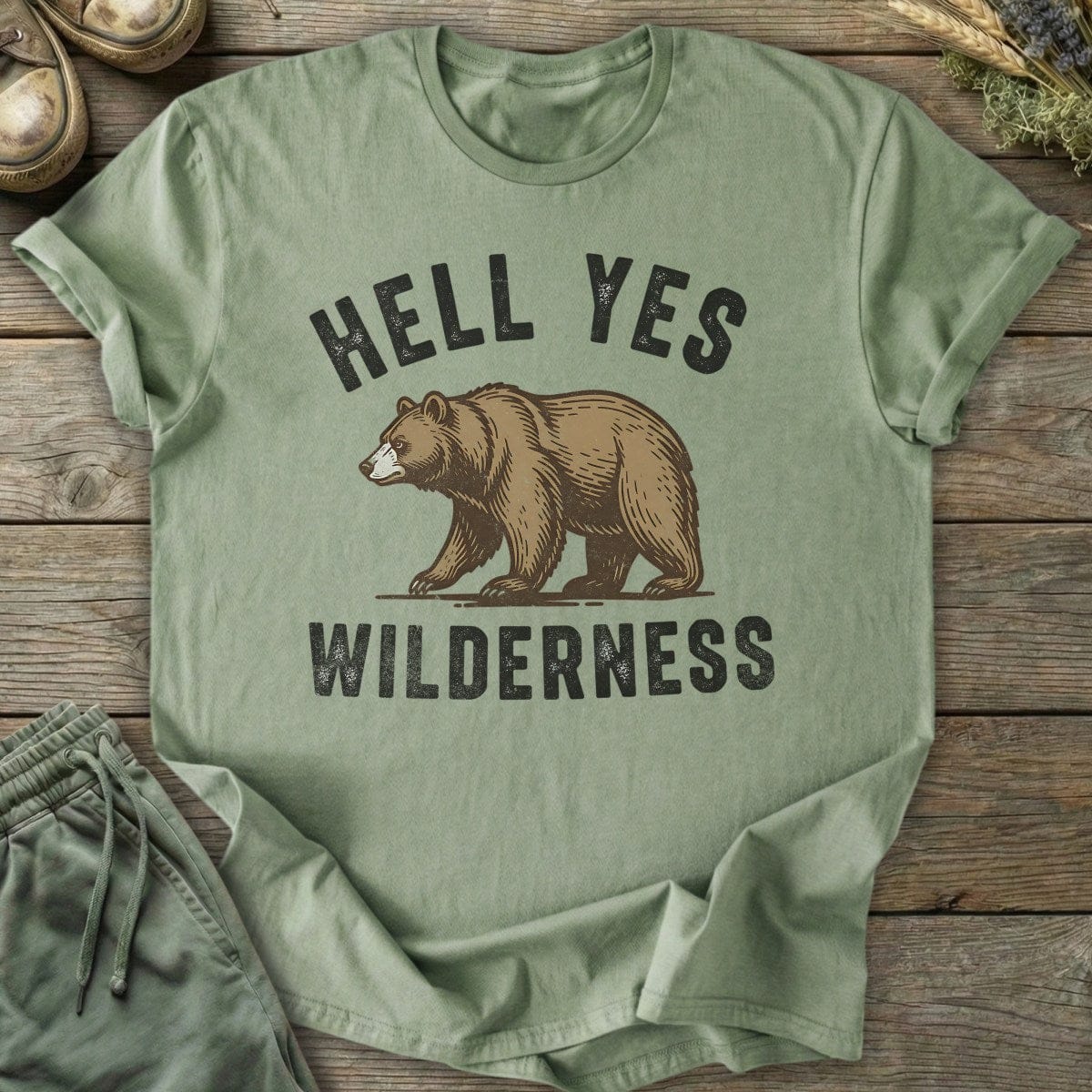 Printify T-Shirt Hell Yes Wilderness T-Shirt