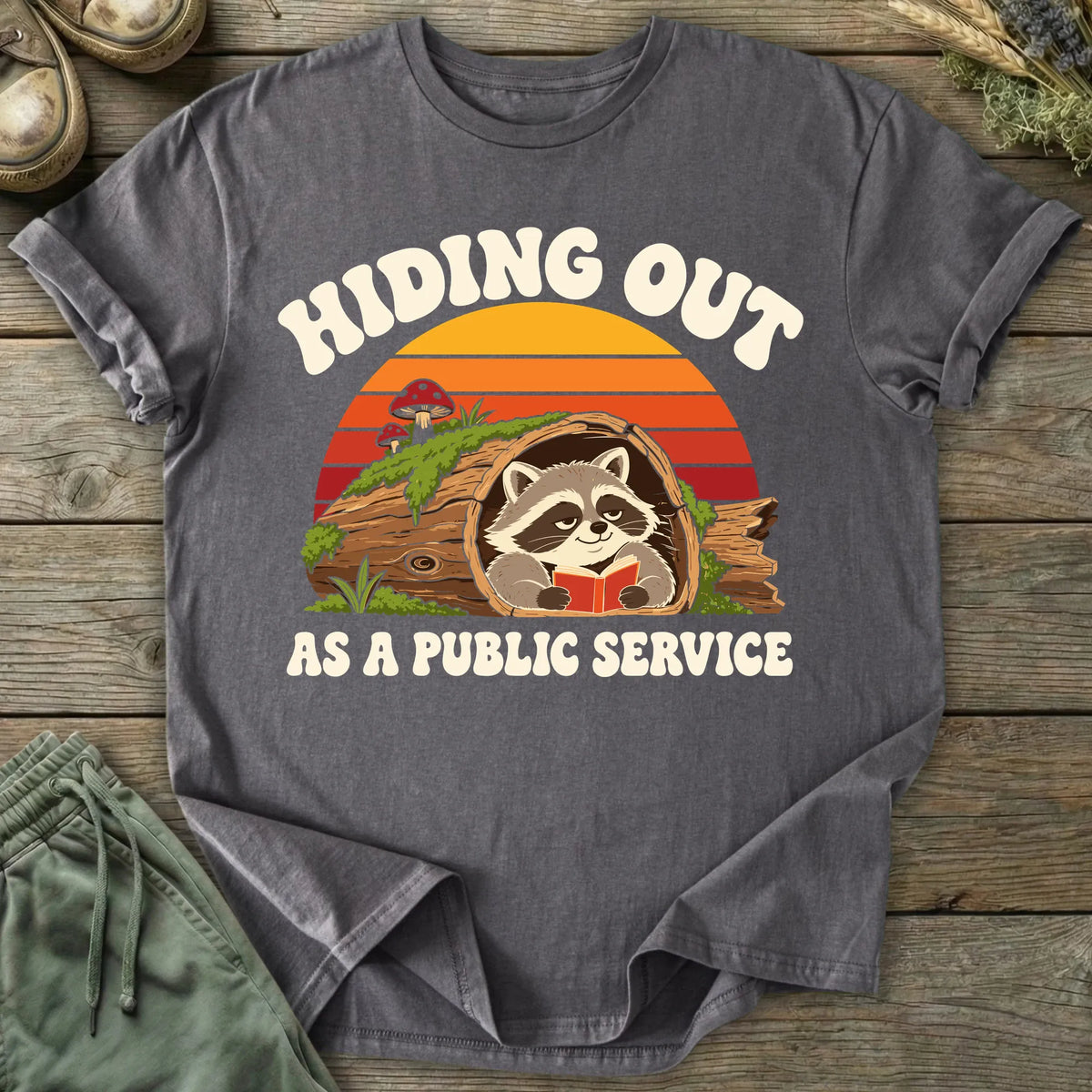 Printify T-Shirt Hiding Out T-Shirt